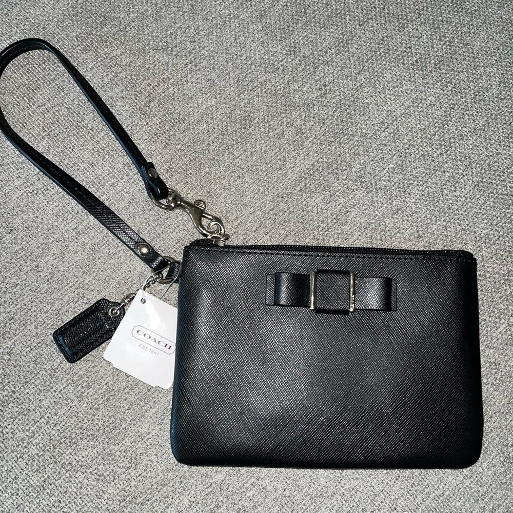 Black coach wristlet
